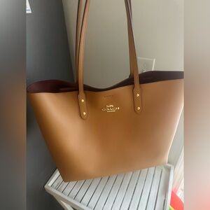 Coach Tan Leather Tote Bag